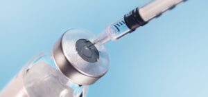 Syringe filled with a TriMix prepared for individualized use under a provider’s prescription.